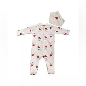 NWT! Chickpea Baby Christmas footed coverall